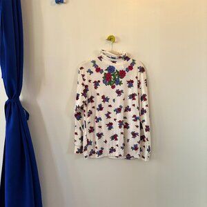 Vintage Floral Turtleneck